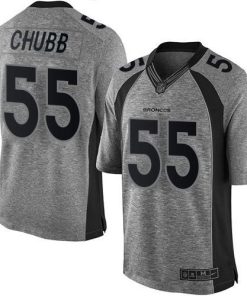 Nike Denver Broncos #55 Bradley Chubb Gray Men's Stitched NFL Limited Gridiron Gray Jersey Men's