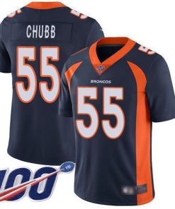 Nike Denver Broncos #55 Bradley Chubb Navy Blue Alternate Men's Stitched NFL 100th Season Vapor Limited Jersey Men's