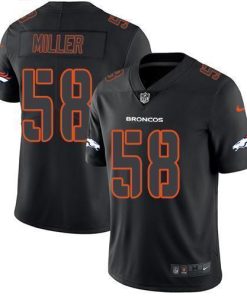 Nike Denver Broncos #58 Von Miller Black Men's Stitched NFL Limited Rush Impact Jersey Men's
