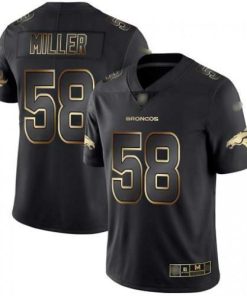 Nike Denver Broncos #58 Von Miller Black/Gold Men's Stitched NFL Vapor Untouchable Limited Jersey Men's