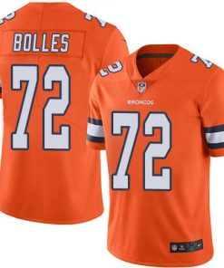 Nike Denver Broncos #72 Garett Bolles Orange Men's Stitched NFL Limited Rush Jersey Men's