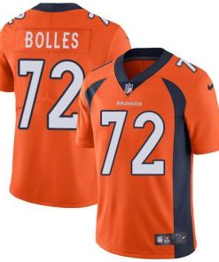 Nike Denver Broncos #72 Garett Bolles Orange Team Color Men's Stitched NFL Vapor Untouchable Limited Jersey Men's