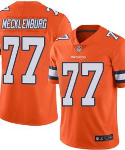Nike Denver Broncos #77 Karl Mecklenburg Orange Men's Stitched NFL Limited Rush Jersey Men's