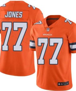 Nike Denver Broncos #77 Sam Jones Orange Men's Stitched NFL Limited Rush Jersey Men's
