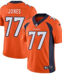 Nike Denver Broncos #77 Sam Jones Orange Team Color Men's Stitched NFL Vapor Untouchable Limited Jersey Men's
