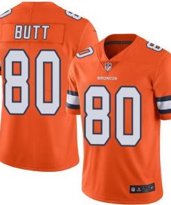 Nike Denver Broncos #80 Jake Butt Orange Men's Stitched NFL Limited Rush Jersey Men's