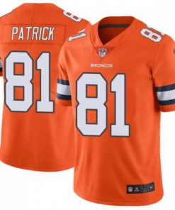 Nike Denver Broncos #81 Tim Patrick Orange Men's Stitched NFL Limited Rush Jersey Men's