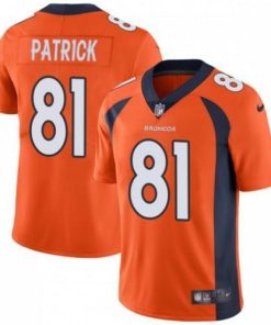 Nike Denver Broncos #81 Tim Patrick Orange Team Color Men's Stitched NFL Vapor Untouchable Limited Jersey Men's