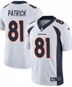 Nike Denver Broncos #81 Tim Patrick White Men's Stitched NFL Vapor Untouchable Limited Jersey Men's