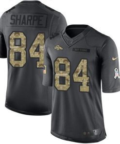 Nike Denver Broncos #84 Shannon Sharpe Black Men's Stitched NFL Limited 2016 Salute to Service Jersey Men's
