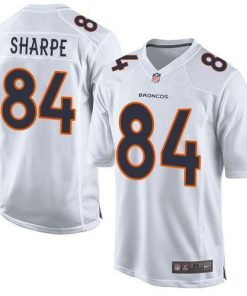 Nike Denver Broncos #84 Shannon Sharpe White Men's Stitched NFL Game Event Jersey Men's