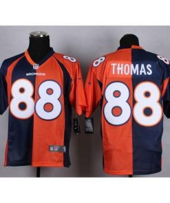 Nike Denver Broncos #88 Demaryius Thomas Orange/Navy Blue Men's Stitched NFL Elite Split Jersey Men's