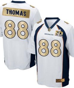 Nike Denver Broncos #88 Demaryius Thomas White Men's Stitched NFL Game Super Bowl 50 Collection Jersey Men's