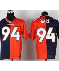 Nike Denver Broncos #94 DeMarcus Ware Orange/Navy Blue Men's Stitched NFL Elite Split Jersey Men's