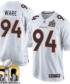Nike Denver Broncos #94 DeMarcus Ware White Super Bowl 50 Men's Stitched NFL Game Event Jersey Men's