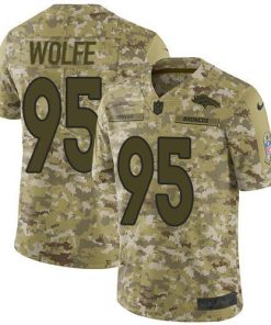 Nike Denver Broncos #95 Derek Wolfe Camo Men's Stitched NFL Limited 2018 Salute To Service Jersey Men's