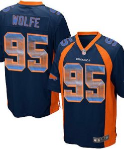 Nike Denver Broncos #95 Derek Wolfe Navy Blue Alternate Men's Stitched NFL Limited Strobe Jersey Men's