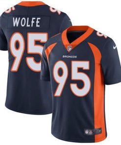 Nike Denver Broncos #95 Derek Wolfe Navy Blue Alternate Men's Stitched NFL Vapor Untouchable Limited Jersey Men's