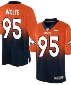 Nike Denver Broncos #95 Derek Wolfe Orange/Navy Blue Men's Stitched NFL Elite Fadeaway Fashion Jersey Men's