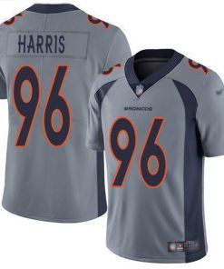 Nike Denver Broncos #96 Shelby Harris Gray Men's Stitched NFL Limited Inverted Legend Jersey Men's