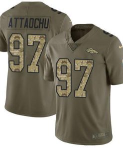 Nike Denver Broncos #97 Jeremiah Attaochu Olive/Camo Men's Stitched NFL Limited 2017 Salute To Service Jersey Men's