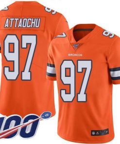 Nike Denver Broncos #97 Jeremiah Attaochu Orange Men's Stitched NFL Limited Rush 100th Season Jersey Men's