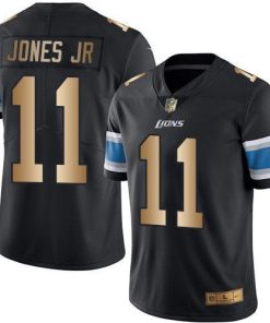 Nike Detroit Lions #11 Marvin Jones Jr Black Men's Stitched NFL Limited Gold Rush Jersey Men's