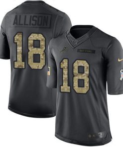 Nike Detroit Lions #18 Geronimo Allison Black Men's Stitched NFL Limited 2016 Salute to Service Jersey Men's