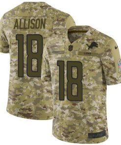 Nike Detroit Lions #18 Geronimo Allison Camo Men's Stitched NFL Limited 2018 Salute To Service Jersey Men's