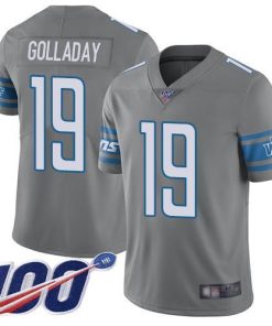 Nike Detroit Lions #19 Kenny Golladay Gray Men's Stitched NFL Limited Rush 100th Season Jersey Men's