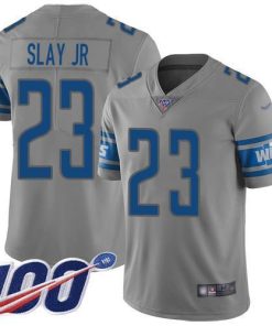 Nike Detroit Lions #23 Darius Slay Jr Gray Men's Stitched NFL Limited Inverted Legend 100th Season Jersey Men's