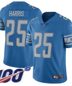 Nike Detroit Lions #25 Will Harris Blue Team Color Men's Stitched NFL 100th Season Vapor Untouchable Limited Jersey Men's