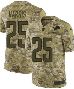 Nike Detroit Lions #25 Will Harris Camo Men's Stitched NFL Limited 2018 Salute To Service Jersey Men's