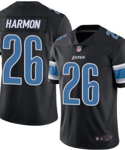 Nike Detroit Lions #26 Duron Harmon Black Men's Stitched NFL Limited Rush Jersey Men's