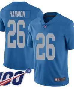 Nike Detroit Lions #26 Duron Harmon Blue Throwback Men's Stitched NFL 100th Season Vapor Untouchable Limited Jersey Men's