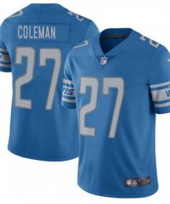 Nike Detroit Lions #27 Justin Coleman Blue Team Color Men's Stitched NFL Vapor Untouchable Limited Jersey Men's
