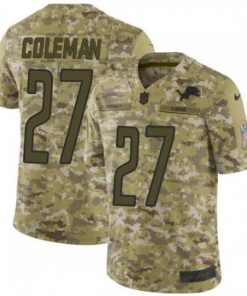 Nike Detroit Lions #27 Justin Coleman Camo Men's Stitched NFL Limited 2018 Salute To Service Jersey Men's