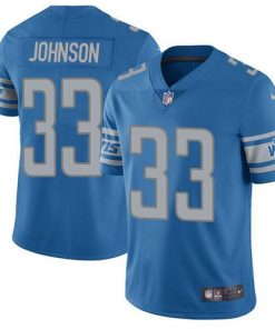 Nike Detroit Lions #33 Kerryon Johnson Blue Team Color Men's Stitched NFL Vapor Untouchable Limited Jersey Men's