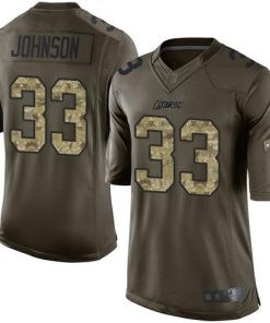 Nike Detroit Lions #33 Kerryon Johnson Green Men's Stitched NFL Limited 2015 Salute to Service Jersey Men's