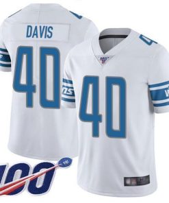 Nike Detroit Lions #40 Jarrad Davis White Men's Stitched NFL 100th Season Vapor Limited Jersey Men's
