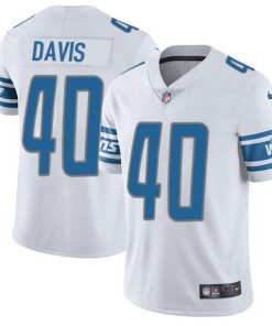 Nike Detroit Lions #40 Jarrad Davis White Men's Stitched NFL Vapor Untouchable Limited Jersey Men's