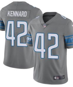 Nike Detroit Lions #42 Devon Kennard Gray Men's Stitched NFL Limited Rush Jersey Men's