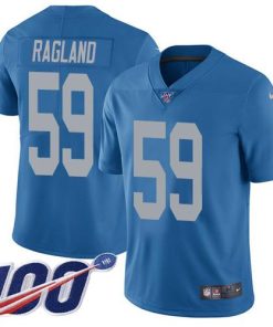 Nike Detroit Lions #59 Reggie Ragland Blue Throwback Men's Stitched NFL 100th Season Vapor Untouchable Limited Jersey Men's