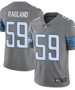 Nike Detroit Lions #59 Reggie Ragland Gray Men's Stitched NFL Limited Rush Jersey Men's