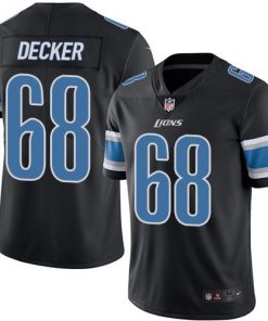 Nike Detroit Lions #68 Taylor Decker Black Men's Stitched NFL Limited Rush Jersey Men's