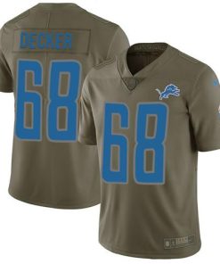 Nike Detroit Lions #68 Taylor Decker Olive Men's Stitched NFL Limited 2017 Salute to Service Jersey Men's