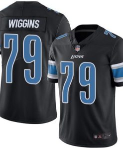 Nike Detroit Lions #79 Kenny Wiggins Black Men's Stitched NFL Limited Rush Jersey Men's