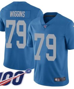Nike Detroit Lions #79 Kenny Wiggins Blue Throwback Men's Stitched NFL 100th Season Vapor Untouchable Limited Jersey Men's