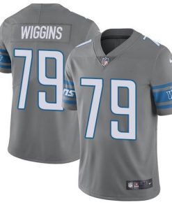 Nike Detroit Lions #79 Kenny Wiggins Gray Men's Stitched NFL Limited Rush Jersey Men's