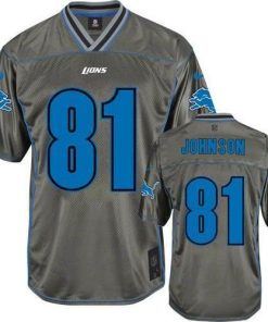 Nike Detroit Lions #81 Calvin Johnson Grey Men's Stitched NFL Elite Vapor Jersey Men's